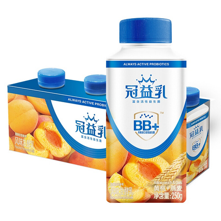 京东PLUS会员：蒙牛 冠益乳 燕麦黄桃味酸奶 250g*4 *3件