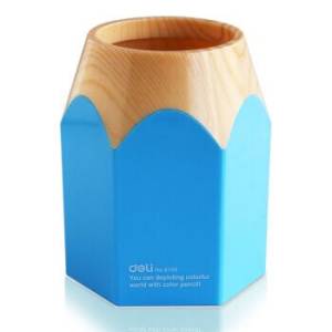 有券的上、凑单品： deli 得力 9145 Q版铅笔造型笔筒 王子蓝