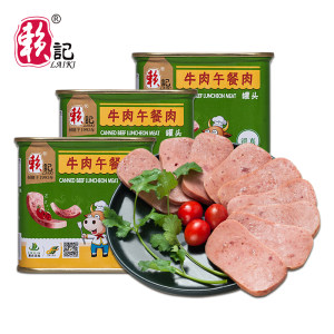 中粮代工厂 赖记 清真牛肉午餐肉罐头 340g*3罐 拍2件39.9元超级工厂价