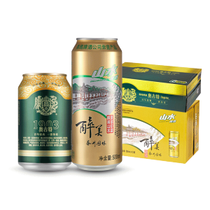青岛高端线啤酒 奥古特 330ml*24听+青岛山水500ml*12听 138.9元包邮