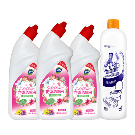 Mr Muscle 威猛先生 花香洁厕剂 600ml*3瓶+480g