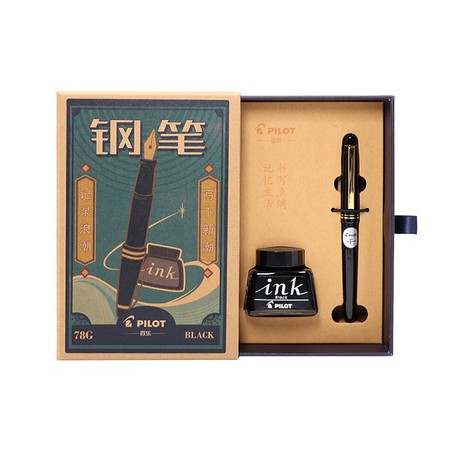 PILOT 百乐 FP-78G 钢笔 透明色礼盒装 F尖 0.4mm