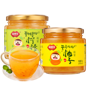 福事多 柚子茶500g+柠檬茶500g