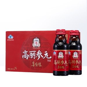 韩国国礼品牌 正官庄 6年根高丽参元液 100ml*10瓶 提升免疫力 59元狂暑价