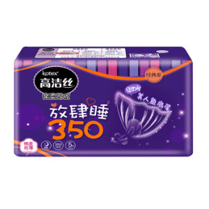 有券的上： kotex 高洁丝 棉柔丝薄系列 夜用卫生巾 350mm 5片 *3件