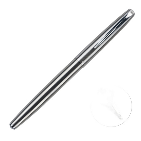 金豪 911 金属钢笔 银色系 直尖 0.38mm *3件