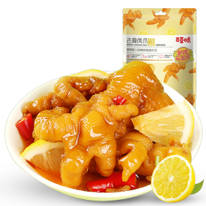 百草味 柠檬酸辣味 即食无骨鸡爪 135g