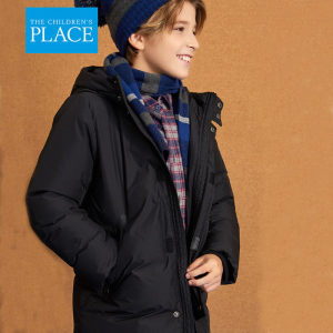 北美童装TOP品牌 绮童堡 男童中大童连帽加厚羽绒服 98元包邮