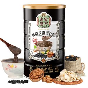 老金磨方 黑芝麻糊 核桃芝麻黑豆粉 600g