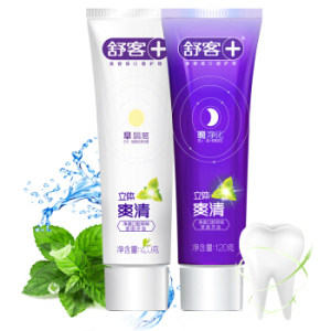 Saky 舒客 立体爽清 早晚牙膏（120g+120g）