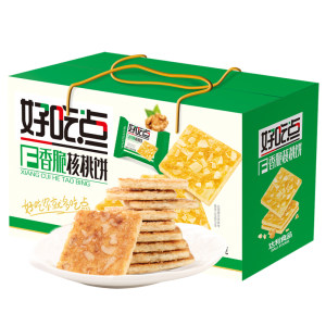 天猫超市 达利旗下 好吃点 香脆核桃饼干 800g/箱 拍3件39.9元包邮