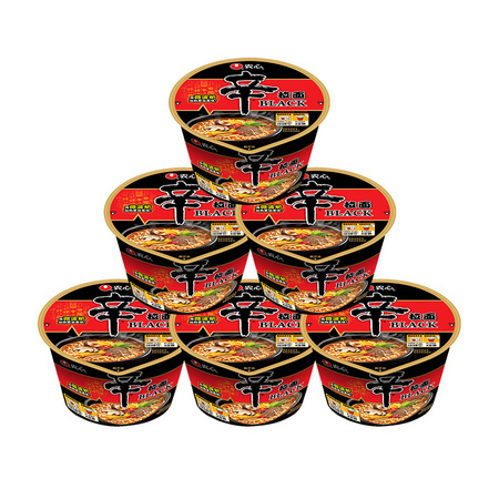 农心 辛拉面 black豚骨风味拉面碗面 101g*6 *2件