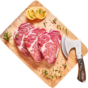 小牛凯西 澳洲直采 整切牛排 西冷+眼肉 100g*10片 拍2份118元包邮