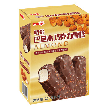 京东PLUS会员：meij 明治 巴旦木巧克力雪糕 42g*6支 *5件