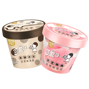 和路雪 可爱多喜茶联名 黑糖波波奶茶/芝芝桃桃雪糕 12杯 110元包邮