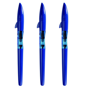 JINHAO 金豪 鲨鱼钢笔 0.38mm 蓝色杆 3支装 *4件