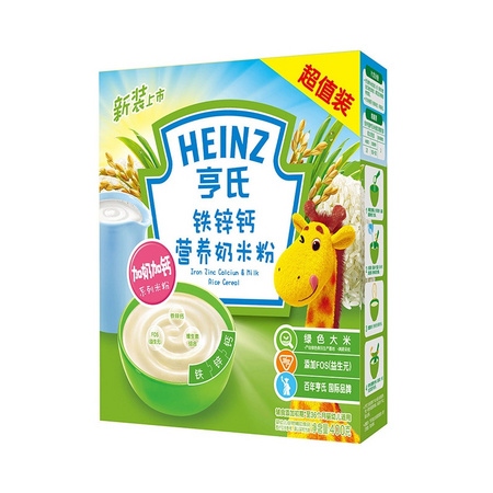 Heinz 亨氏 婴儿高铁米粉1段铁锌钙 400g