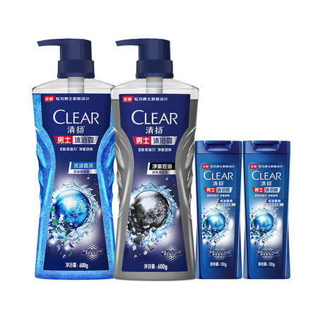 CLEAR 清扬男士沐浴露套装（酷爽型600g+活动型600g+100g*2）