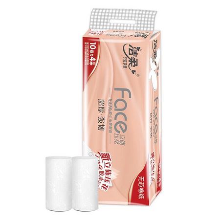 凑单品：C&S 洁柔 粉Face 立体压花卷纸 4层*70g*10卷