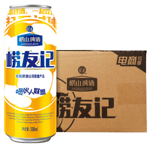 青岛 10度崂山啤酒 500ml*12听*2箱