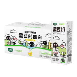 天猫超市定制 豆本豆 非转基因黑豆奶250ml*15盒*3件