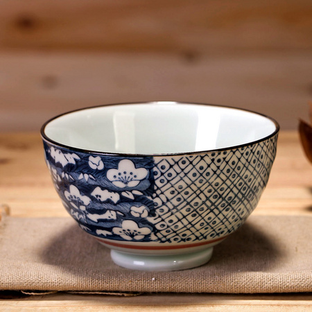 茗轩茶舍 釉下彩陶瓷饭碗 4.25/4.5英寸 多款可选