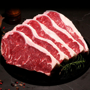 澳洲进口 安格斯公牛原肉整切西冷牛排 1000g 89元包邮