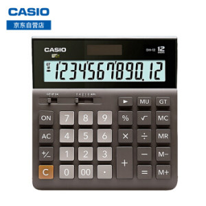 CASIO 卡西欧 DH-12-BK 中型计算器 *2件 +凑单品