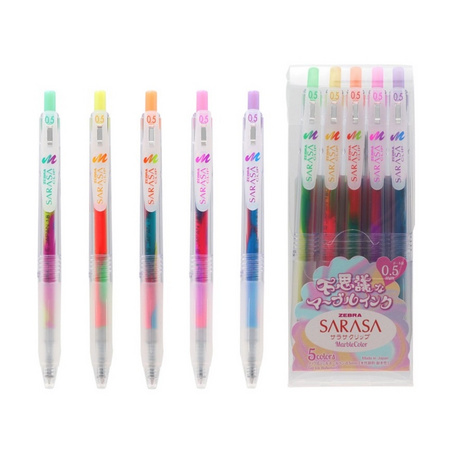 ZEBRA 斑马 JJ75 不可思议中性笔 新色复古限定 0.5mm 彩虹色5色装 *4件