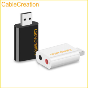 京东PLUS会员： CABLE CREATION CD0287 USB外置独立声卡