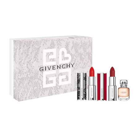 Givenchy 纪梵希 高定香榭天鹅绒唇膏套装（唇膏N306+N37+心无禁忌淡香水） *2件