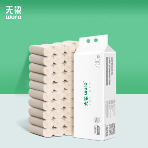 小米众筹爆款 无染 食品级 竹纤维抑菌卷纸 4层加厚*48卷 39.9元包邮