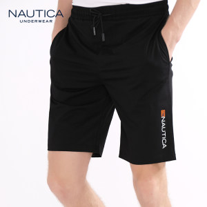 美国 Nautica 诺帝卡 男士弹力长绒棉 休闲居家短裤