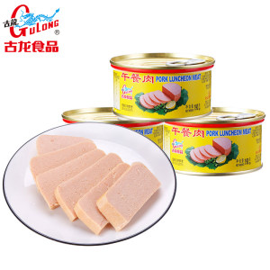 古龙 猪肉午餐肉 190g*3罐 未腌制更健康