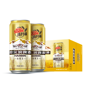 哈尔滨啤酒 小麦王高升装 550ml*40听