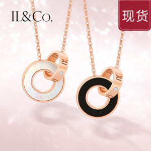 七夕节礼物 IL&Co 玫瑰金色钻石罗马项链 主钻0.7分 附GIC证书