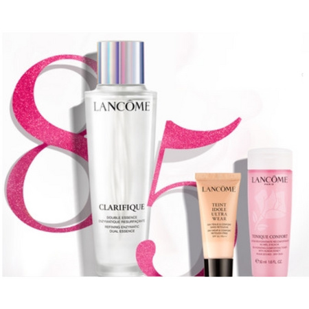LANCOME 兰蔻 净澈焕肤双重精华水 150ml +赠粉水50ml 粉底液PO-01 5ml