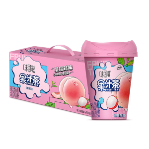 伊利 味可滋果汁茶饮料 桃桃荔枝口味 250ml*8杯