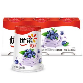 京东PLUS会员：yoplait 优诺 蓝莓果粒风味发酵乳 135g*3 杯 *11件