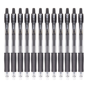 PILOT 百乐 BL-G2-38 按动中性笔 0.38mm 黑色 12支装 *5件