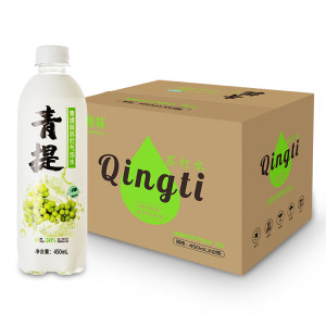 全网新低 秋林 0糖0脂0卡 青提/白桃味苏打气泡水 450ml*12瓶 29.9元包邮