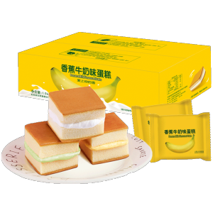 买一箱送一箱 香当当 水果味夹心蛋糕两箱