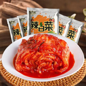 畅翔 正宗韩国泡菜 辣白菜500g*3袋+辣花萝卜500g*2袋
