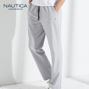 美国 Nautica 诺帝卡 男士棉氨竹节棉 居家休闲裤