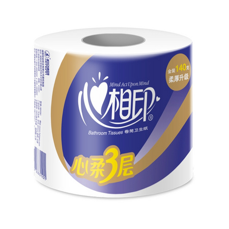 心相印 心柔系列 卷纸 3层*140g*27卷 *4件