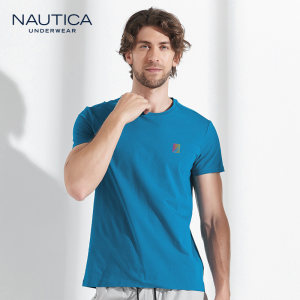 美国 Nautica 诺帝卡 男士40S精梳棉弹力T恤