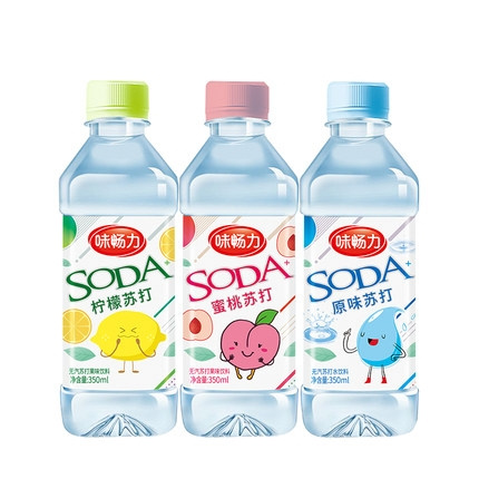 味畅力 无汽苏打果味饮料 350ml*12瓶