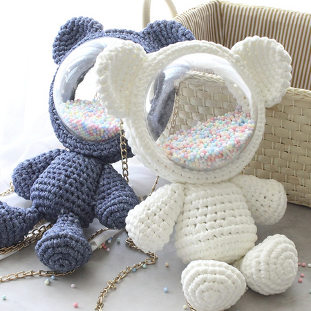 真心好礼：乐织 抱熊手工diy材料编织包