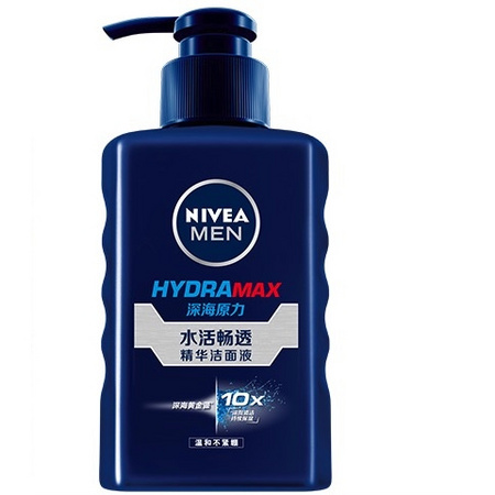 NIVEA 妮维雅 男士水活畅透精华洁面液 150ml（赠冰爽控油洗面奶 50ml）