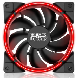 PCCOOLER 超频三 皓月 12CM红光 机箱风扇